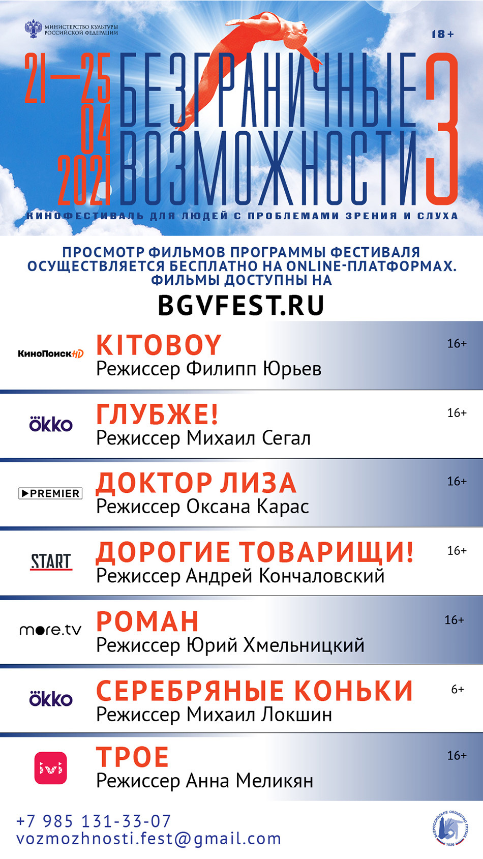 21-25 апреля пройдет бесплатный кинофестиваль «Безграничные возможности»
